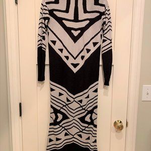 FREE PEOPLE BEAUTIFUL BLACK AND IVORY LONG DRESS